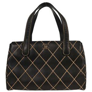 Chanel Black Calfskin Wild Stitch Handbag